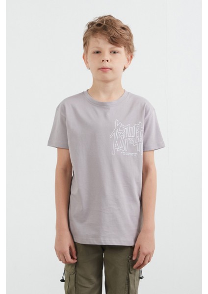 %100 Pamuk Yazı Baskılı Erkek Çocuk Tişört fiyatları