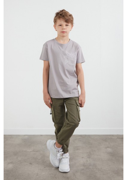 %100 Pamuk Yazı Baskılı Erkek Çocuk Tişört modelleri