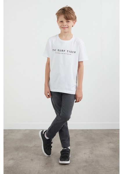 %100 Pamuk The Surf Tiger Baskılı Erkek Çocuk Tişört fiyatları