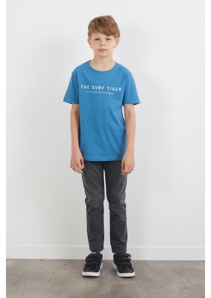 %100 Pamuk The Surf Tiger Baskılı Erkek Çocuk Tişört fırsatları