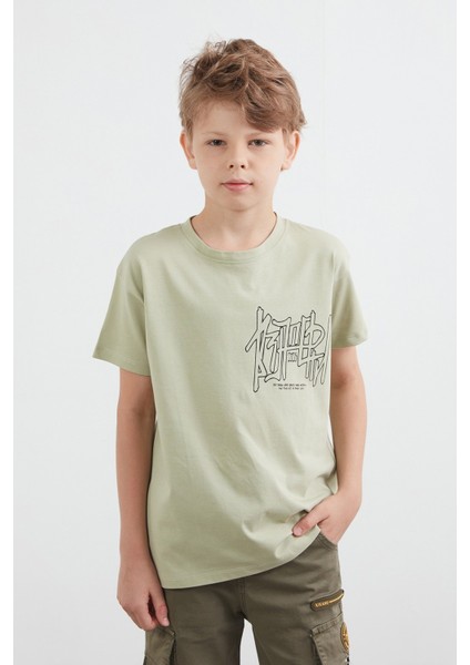 %100 Pamuk Yazı Baskılı Erkek Çocuk Tişört fiyatları