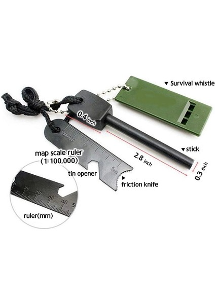 Survive Magnezyum Çubuğu Ateş Başlatıcı Çakmak Taşı modelleri