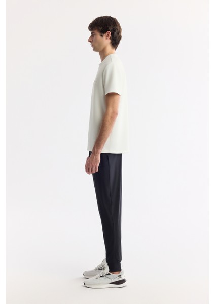 Erkek Kırık Beyaz Bisiklet Yaka Hologram Baskılı Interlok T-Shirt A51Y1006 modelleri