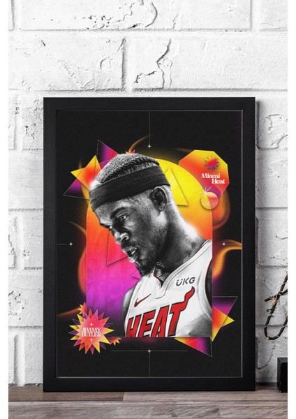 Jimmy Butler Çerçeveli Tablo - Miami Heat Nba Posteri Tablo