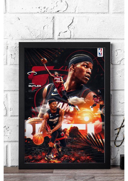 Jimmy Butler Çerçeveli Tablo - Miami Heat Nba Posteri Tablo