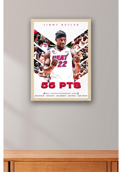 Jimmy Butler Çerçeveli Tablo - Miami Heat Nba Posteri Tablo fiyatları