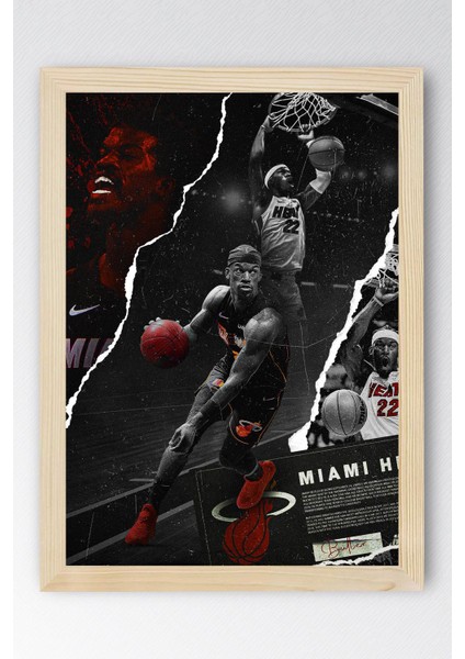 Jimmy Butler Çerçeveli Tablo - Miami Heat Nba Posteri Tablo