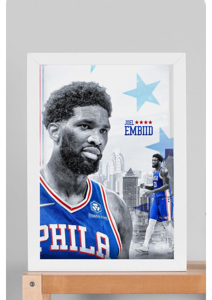 Joel Embiid Çerçeveli Tablo - Basketbol Nba Posteri Tablo