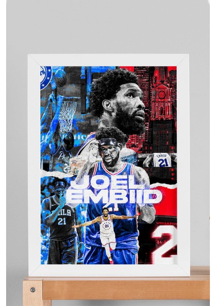 Joel Embiid Çerçeveli Tablo - Basketbol Nba Posteri Tablo
