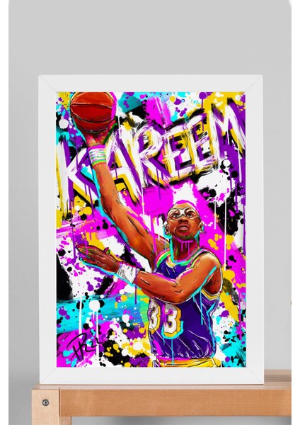 Kareem Abdul Jabbar Çerçeveli Tablo - Basketbol Nba Posteri Tablo