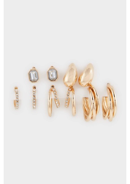Kadın 5'li Gold Küpe F5945AXNS