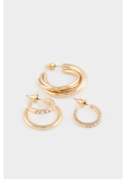 Kadın 5'li Gold Küpe F5945AXNS