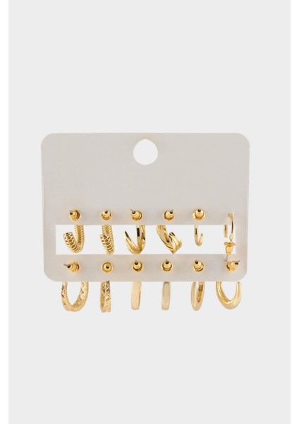 Kadın 6'lı Gold Küpe F5968AXNS modelleri