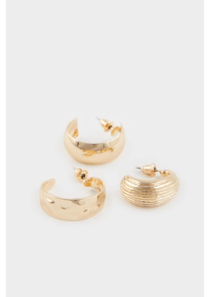 Kadın 3'lü Gold Küpe F5941AXNS modelleri