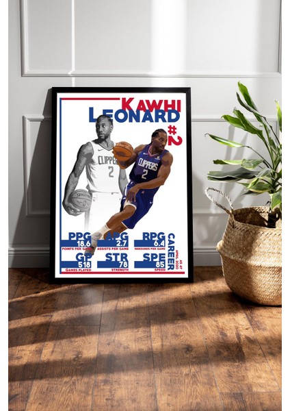 Kawhi Leonard Çerçeveli Tablo - Basketbol Nba Posteri Tablo fiyatları