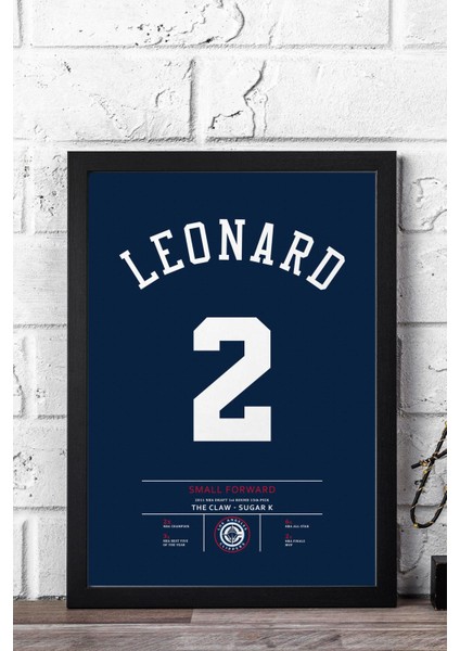 Kawhi Leonard Forma Çerçeveli Tablo - Nba Los Angeles Clippers