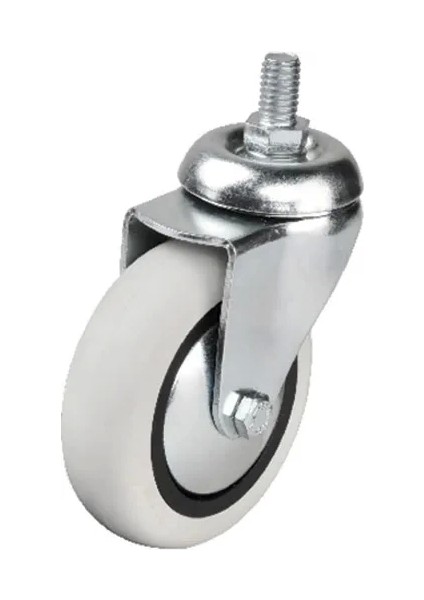 352 - 75X25 mm Pvc Makaralı Vidalı Teker 4 Adet