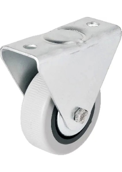 106 - 50 mm Sabit Kapaklı Gri Pvc Teker