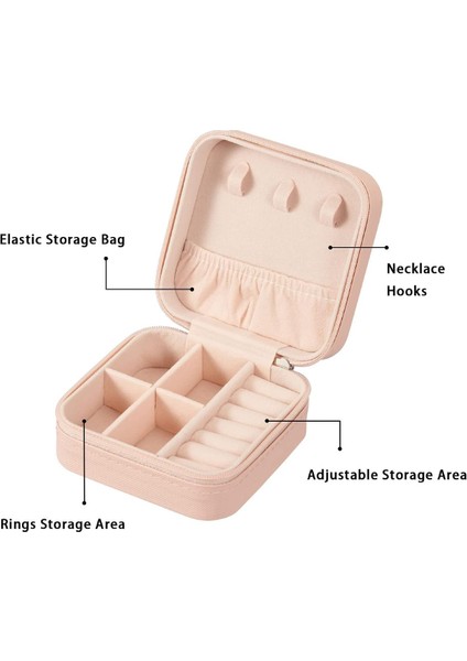 Mini Takı Kutusu Seyahat Tipi Mücevher Çantası Kolye Yüzük Küpe Organizer Takı Düzenleyici Beyaz modelleri