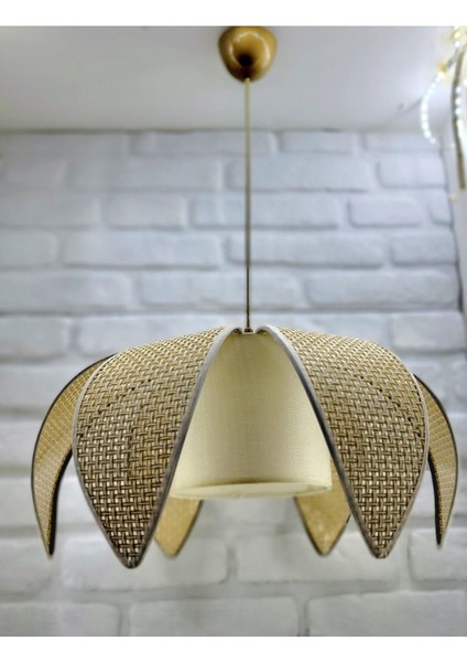 Hasır Hazeran Rattan Palmiye Model Bohem Salon Oturma Odası Hol Cafe Restaurant Tekli Sarkıt Avize fırsatları