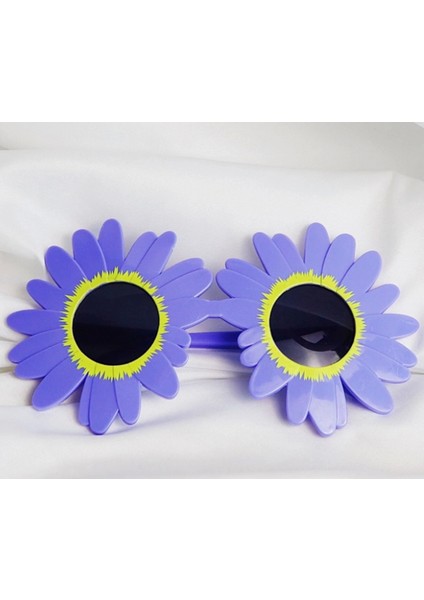Mor Renk Papatya Şekilli Parti Gözlüğü 18X10 cm