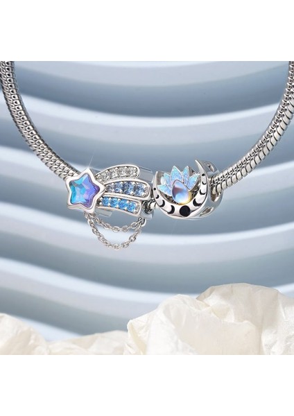Aqua Blue Deniz Yıldızı Charm, 925 Ayar Gümüş fiyatları