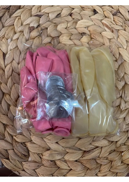Macaron Pembe Gümüş Konfetili Şeffaf BALON12 Inç 20 Adet fiyatları
