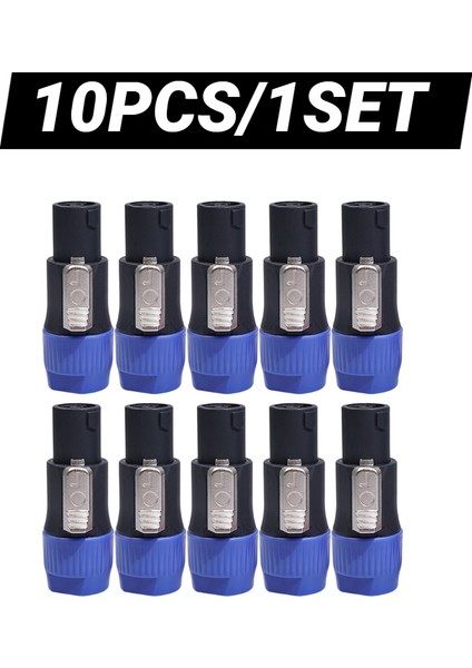 20/10 Adet Hoparlör Konnektörleri 4 Kutuplu 4 Pin Erkek Ses Kablosu Adaptörü Speakon Abs Kabuk Jack Aksesuarları Ohm Fiş Nötr NL4FC (Yurt Dışından)