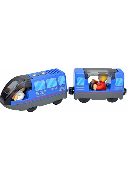 Manyetik Elektrikli Tren Araba Lokomotif Ahşap Parça Yuvası Diecast Demiryolu ile Iki Arabaları Tren Ahşap Oyuncak Biro Leduo Parça (Yurt Dışından)