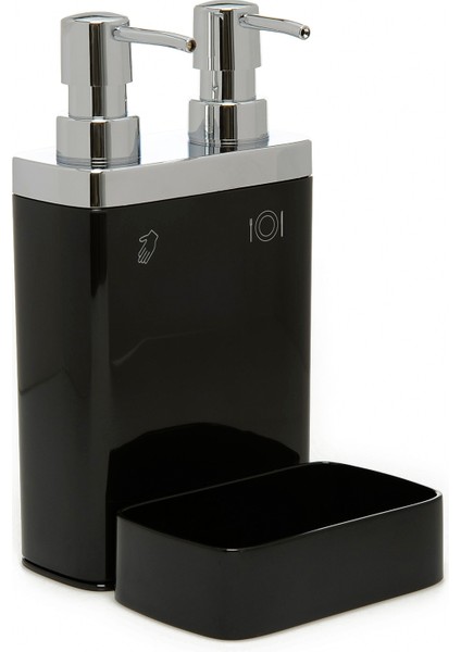 Viva 2'li Süngerlikli Sıvı Sabunluk - Siyah