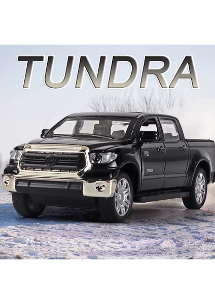 Tundra Minyatür Oyuncak Model Arabalar Alaşım Diecast Kamyonet 4 Kapılar Açıldı Ses Işık Off-Road Araç Geri Çekin (Yurt Dışından) fiyatları