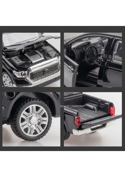 Tundra Minyatür Oyuncak Model Arabalar Alaşım Diecast Kamyonet 4 Kapılar Açıldı Ses Işık Off-Road Araç Geri Çekin (Yurt Dışından) fırsatları