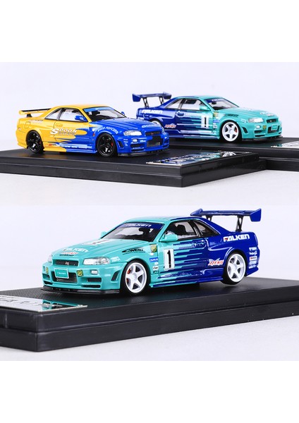 Hızlı Hızlı Fs 1:64 Skyline Gtr R34 Kaşık/falken Döküm Alaşım Model Araba (Yurt Dışından) modelleri