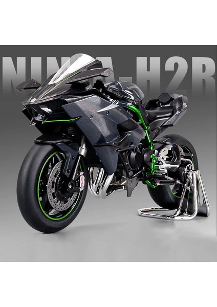 1:9 Kawasaki H2R Ninja V4S S1000RR Alaşım Döküm Motosiklet Modeli Oyuncak Araç Taşıma Işıkları Off Road Autocycle Oyuncak Araba (Yurt Dışından)