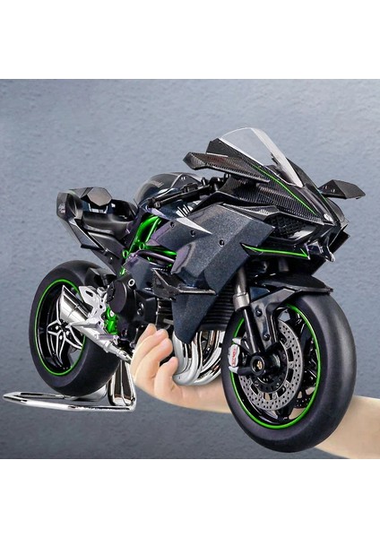 1:9 Kawasaki H2R Ninja V4S S1000RR Alaşım Döküm Motosiklet Modeli Oyuncak Araç Taşıma Işıkları Off Road Autocycle Oyuncak Araba (Yurt Dışından) fiyatları