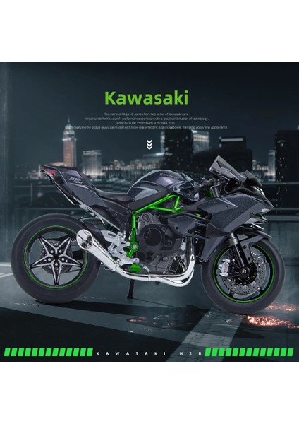 1:9 Kawasaki H2R Ninja V4S S1000RR Alaşım Döküm Motosiklet Modeli Oyuncak Araç Taşıma Işıkları Off Road Autocycle Oyuncak Araba (Yurt Dışından) modelleri
