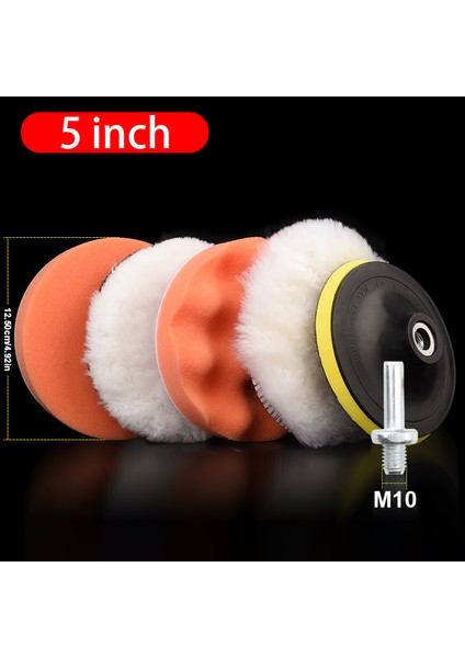 Seametal 6 Adet/takım Araba Parlatma Süngeri Pedleri Kiti Köpük Ped Tampon Seti Parlatma Makinesi Balmumu Pedleri 3/4/5 Inç Çizikleri Çıkarmak Için (Yurt Dışından)