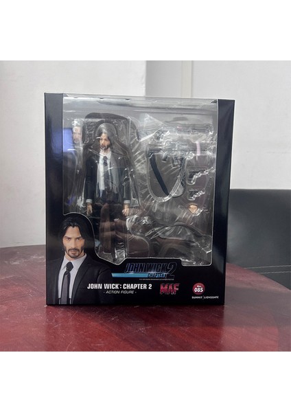 John Wick Şekil Mafex 085 Koleksiyonu Aksiyon Şekilli Kalıp Oyuncaklar Ortak Hareketli Bebek Kitaplık Süsleme Noel Hediyesi (Yurt Dışından)
