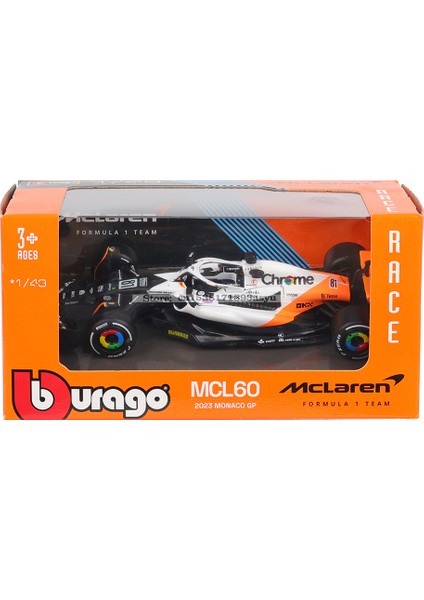 Bburago 1:43 Yeni 2023 Mclaren F1 Takımı MCL60 4 # Lando Norris # Oscar Piastri Formula 1 Alaşım Süper Oyuncak Döküm Araba Modeli (Yurt Dışından) fırsatları