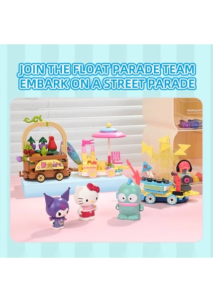 Sanrio Serisi Yapı Taşları Hangyodon Kuromi Hello Kitty Melodi Çiçek Araba Modeli Tuğla Koleksiyonu Lar Dıy Oyuncaklar Tatil (Yurt Dışından)