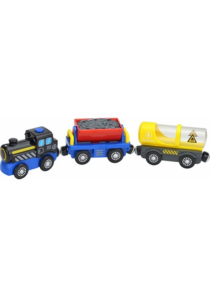 Manyetik Elektrikli Tren Araba Lokomotif Ahşap Parça Yuvası Diecast Demiryolu ile Iki Arabaları Tren Ahşap Oyuncak Biro Leduo Parça (Yurt Dışından)
