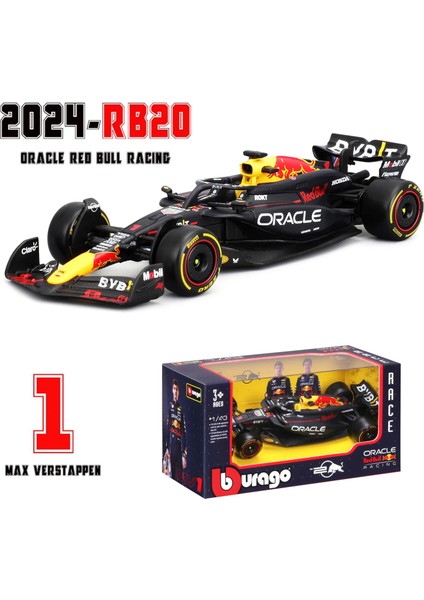 Bburago 1:43 F1 Red Bull Racing Tag Heuer RB20 2024 # 1. Verstappen # 11 Perez Alaşım Araba Döküm Model Oyuncak Koleksiyon SF24 (Yurt Dışından)