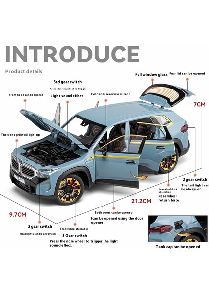 Yeni Bmw Xm Alaşım Metal Pres Döküm Model Araba Döküm Ses ve Işık Oyuncakları Hediye ile Lar Koleksiyon Hobiler (Yurt Dışından) modelleri