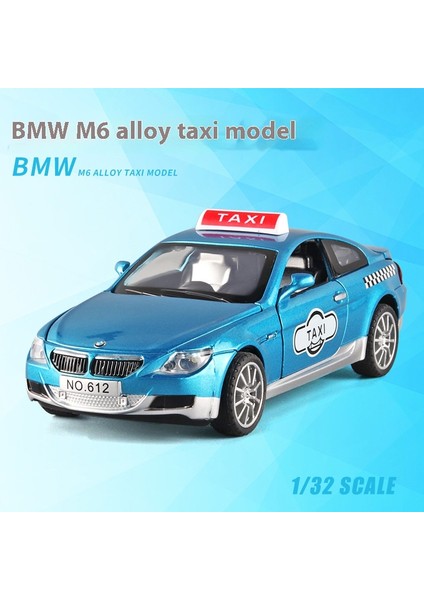 Wansong2 Bmw M6 Taksi Alaşım Araba Oyuncak Diecast Metal Modeli Simülasyon Ses Işık Geri Çekin Lar Için Oyuncak Araba Dekorasyon Süs Toplamak (Yurt Dışından)