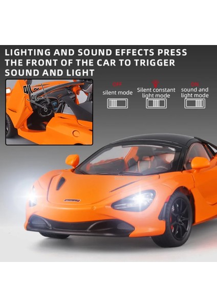1/24 Ölçekli M720 S Süper Sportcar Alaşım Diecast Simülasyon Model Araba Ses ve Işık ile Geri Çekin Oyuncaklar Lar Için (Yurt Dışından) fiyatları