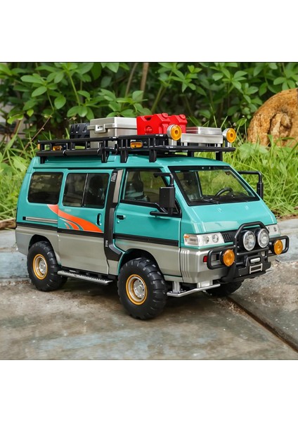 Mitsubishi Delica Off Road Dört Tekerlekten Çekiş Mpv Döküm Alaşım Metal Araba Modeli Ses ve Işık Klasik Simülasyon Koleksiyon (Yurt Dışından) fiyatları