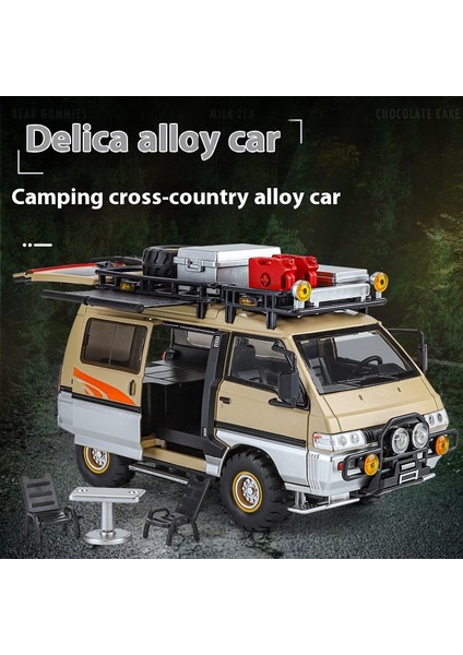 Mitsubishi Delica Off Road Dört Tekerlekten Çekiş Mpv Döküm Alaşım Metal Araba Modeli Ses ve Işık Klasik Simülasyon Koleksiyon (Yurt Dışından) fırsatları