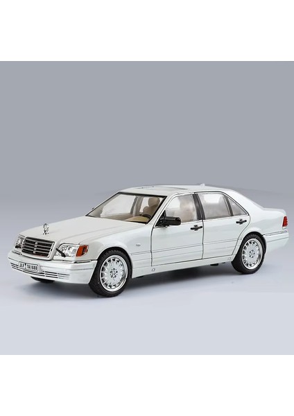 Mercedes Benz W140 S320 Klasik Sedan Alaşım Ölçekli Araba Modeli Döküm Metal Ses ve Işık Oyuncağı Araba Araçlar Hediye (Yurt Dışından)
