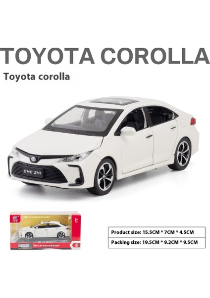 Diecast Toyota Corolla Alaşım Araba Modeli Ses Işık Geri Çekin Oyuncak Araba Merkezi Kontrol Süsler Toplamak Zarif Hediye Kutuları (Yurt Dışından)