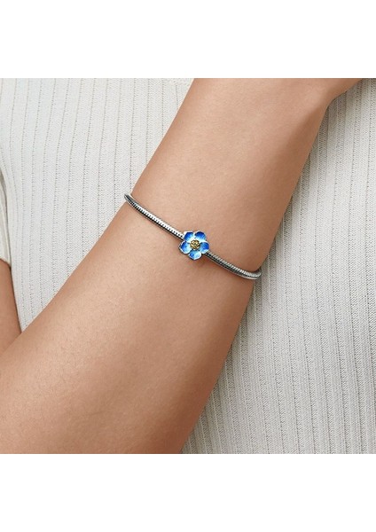 "Unutmabeni" Mavi Charm, 925 Ayar Gümüş modelleri